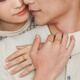 Lukfook Jewelry Wedding Gift Pure Gold Imprinted Couple Gold Ring Solid Living Ring for Women Price Approximately 4.91 Grams