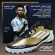 阿迪达斯Adidas儿童足球鞋F50中端TF碎钉LEAGUE TF J 比赛训练球鞋 黑金特别版IG9277 38