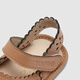YEEHOO children's shoes, summer breathable sandals, non-slip baby sandals, brown 120mm, recommended foot length 120-125