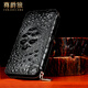 Zunjue Wolf Crocodile Leder Brieftasche Herren Langer Reißverschluss Clutch junger High-End-Business-Leder-Bag Multi-Card-Handtasche Trendy Braun