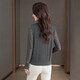 Silk Cypress Splicing Base Shirt 2025 Autumn New Women's Half Trench Neck Slim Long Sleeve Knitted Sweater