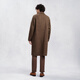 GANT/GANT 25 autumn and winter new men's mid-length lapel woolen coat jacket 210-Coffee XL