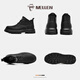 
Minglang MELLEN men's boots Martin boots winter versatile retro workwear couple's snow boots heightened outdoor mid-to-high top hiking shoes black 42