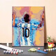Yunmao digital oil painting DIY oil painting hand-filled characters coloring hand-painted decorative painting football star Messi wz3937 Messi 60*80cm (solid wood inner frame) (solid wood inner frame +