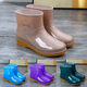 Oxygène Dragon Boots Boots Bottes de pluie pour femmes Sole Tube Femme Bottes de pluie pour femmes Bottes de pluie Anti-slip Fashion Adult Anti-Slip Chaussures en caoutchouc Femmes Anti-Women Low Tube-628-ARRICOT Color-Poto One Sigle 38