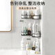 Bingyou Bathroom Triangular Shelf 2 Pack No Punching No Nails Wall Mounting Shelf Kitchen Iron Storage Basket