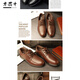 
Gebote men's large-size loose leather shoes casual business formal wear extra-large-size soft-sole soft leather shoes four seasons widened size 48 size 9901 black [four-season style] 49