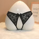 Sexy hollow underwear for women butterfly elements are convenient for dating for men and you lace open-stand thong black