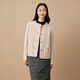 Beanpole New Year's gift Sheep wool women's quiet and luxurious long-sleeved tweed small style blazer dark gray S 160/84A