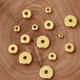 Jewelry craftsman's ancient 18K old gold craftsmanship gold color cultural toy glossy separator wheel abacus sand gold clasp diy with bead pad size about 8mm 10 pieces