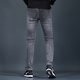 
Fan Litai autumn and winter plus velvet thickened smoke gray jeans for men slim feet fashionable casual simple men jeans long trousers QQ 1049 gray 33