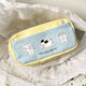Canaan Songji new pencil case ins Japanese style high-looking pencil case niche versatile large capacity junior high school student pencil case yellow and blue stitching puppy pencil case