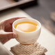 Gold inlaid jade mutton fat jade porcelain household ceramic tea cup master cup tea bowl kung fu tea set gift box Yunshan master cup