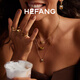 HEFANG He Fang Jewelry Sweetheart Bean Clavicle Chain Love Necklace Light Luxurious and High-end Birthday Gift for Girlfriend Cocoa Brown/Tiger Eye Stone