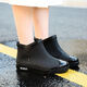 Chaussures à eau d'oxygène Bottes de pluie antidérapante pour femmes, antidérapantes portent de nouvelles bottes de pluie à tube courte pour femmes plus couvercle en coton pour toutes les saisons adultes 688 bottes de pluie - violet [taille standard] 37 [235 mm]