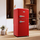 Chigo Retro Refrigerator Small Large Capacity Home Rental Refrigerator Cosmetic Internet Celebrity Refrigerator Freezer First-Class Energy Efficiency Small Refrigerator Energy Saving 72L Red Retro Model