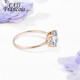 CAJJ Francois aquamarine ring, natural colored gemstone jewelry, 18k gold inlaid ring for women, gemstone 1.2 carat, proposal gift, size 14