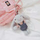 Schoolbag hanging chain women's clothing dead rabbit key chain female cute internet celebrity Korean version student schoolbag hanging bag hanging decoration couple small gift brown [pretending to be dead rabbit]