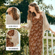 Cardigan tricot de la chauve-souris Olrain Trilate Women's Loose Lazy châle châle extérieur Spring et automne Abricot M