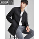 Jeep Spirit2023 Frühlings- und Sommer -Trendmantel für Männer modische Farbe Einfache Revers Jacke grau 4xl