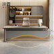 Wolin E0 level environmentally friendly light luxury boss desk desk simple modern desk and chair combination president desk high-end boss desk 2.2 meters single cabinet-boss desk
