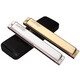 Easttop Deutschland Original importiert Mundharmonika Advanced Erwachsener 24-Loch-Professional Performance Grade 28-Loch Polyphonische CAFG Modular Anfänger Set 24-Loch-Polyphonische Silber [7-Modul-Set]