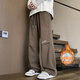 
Idea (ZHUYIFAN) Fatty Large Size 230 Jin [Jin equals 0.5 kg] Pants for men straight spring and summer thin work pants trendy brand large Size Straight Wide Legs casual pants K1477J Dark Gray Plus Fleece 2XL (180) 150-170 Jin [Jin equals 0.5 kg] Wearable