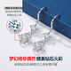 Crystal four-leaf clover earrings 99 pure silver earrings for women 2025 new earrings high-end birthday gifts for girls to give to their girlfriends