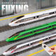 HKGX Fernbedienungslegierung Hochgeschwindigkeitsschiene Fuxing Emu Model Simulation Harmony Children's Train Toy Electric Train Boy Fernbedienungsversion - Legierung Hochgeschwindigkeitsschiene - Doppelabschnitt [Silber] [wiederaufladbarer Batterieversion + USB -Charger + Schraube]