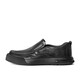 Belle Chaussures décontractées aux coups de poing Chaussures masculines en cuir de vache de vache chaussures de pied confortable Chaussures en cuir A1541BM4 noir 41