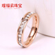 Fat Donglai same style 18k gold ring for women au750 18K gold AU750 rose gold baby's breath couple ring 2025 18K color gold baby's breath ring 4MM US size 5 country