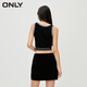 
ONLY summer temperament versatile slim-fitting embroidered short suspender sweater for women 12343H003 H1Z black - first batch of chasing orders L 170/88A