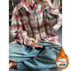 
Shelley Jones American retro trendy plaid long-sleeved velvet thickened shirt men's autumn and winter new lapel versatile shirt jacket CJ9734 orange XL [recommended 125-145Jin [Jin equals 0.5 kg]]
