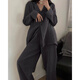 Duoxian Duoxuan koreanischer Stil S-Sensing-Baumwollgarn-Pyjamas für Frauen im Frühling und Herbstfarbe Langarmhosen Casual Lose Home Clothing Set #D-9214T Modell M 75-98jin [Jin gleich 0,5 kg]