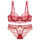 VRSZEE Light Luxury Marke Unterwäsche für Frauen Dünnstil BH Set kleine Brüste und sexy Spitzenunterwäsche verführerische Bikini schwarz 80c