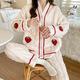 Yu Zhaolin coral velvet pajamas for women in autumn and winter 2024 new plush thickened winter flannel home clothing set winter MY-9925 velvet L 165