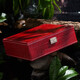 Yezhi Double Layer Jewelry Storage Box New Year's Gift Bracelet Jewelry Wedding Wife Mom Girlfriend Birthday Chinese Valentine's Day Crocodile Pattern Jewelry Storage Box Red