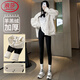 Langsha 400g thickened shark pants women's leggings autumn and winter high-waisted belly-lifting magic plus velvet outer tights