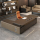 Hengsheng high-end boss desk, simple, modern and light luxury, president desk, chairman's office desk, manager desk and chair combination, 3.2m double cabinet boss desk