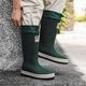Bottes de pluie Xili pour les femmes avec des bottes de pluie non glissantes à tube élevé pour les nouvelles chaussures étanches à haut haut pour hommes pour couples adultes japonais semelles doux chaussures de caoutchouc tendance vert 37