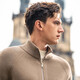 Mr. Cloth Half High Neck Colper Cardigan Cardigan Autumn Men's Rageves Chaqueta Knited Knited YS12352 Birch Green S (165)