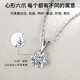 MZMZ platinum necklace girl's birthday Chinese Valentine's Day gift for girlfriend and wife diamond PT950 platinum jewelry platinum 999 platinum chain + PT950 platinum pendant