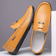 Dick Lane Dick Lane Light Luxury Bean Zapatos para hombres 2025 String and Summer Hollow Nuevo estilo para hombres Ligero suave zapatos de cuero plano para hombres 5008 Negro (hueco) 41