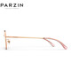 PARZIN custom myopia glasses frame for men and women, fashionable simple blue light protection goggles frame optical glasses PJ15850 rose gold frame +0 degree blue light protection