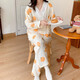 月子服夏季产后棉纱布哺乳睡衣女春秋孕妇喂奶家居服套装可外穿纯 橙色橘子和服A1049#A M 80-100斤