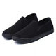 Vieil Pékin Chaussures en tissu pour hommes Soule épaisse épaisse épaisse à un seul pied d'âge moyen et personnes âgées chaussures de papa chaussures de travail de chaussures de tissu décontractées noir [gd-1] 43