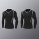 NIUKAILE quick-drying tights men's sports suit spring and summer running training clothes fitness high elastic long-sleeved leggings elite long-sleeved world unparalleled 3XL recommended weight 155-180Jin Jin equals 0.5 kg
