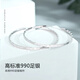 Crystal large hoop earrings for women 990 pure silver earrings hoop earrings hoop earrings European and American style exaggerated light luxury jewelry