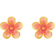 Saturday Fu enamel peach blossom ancient gold earrings women's earrings birthday gift price A0913197 one pair about 1.24g