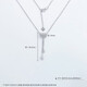 Lao Fengxiang platinum six-character mantra tube bead necklace platinum set chain platinum jewelry white gold about 7g